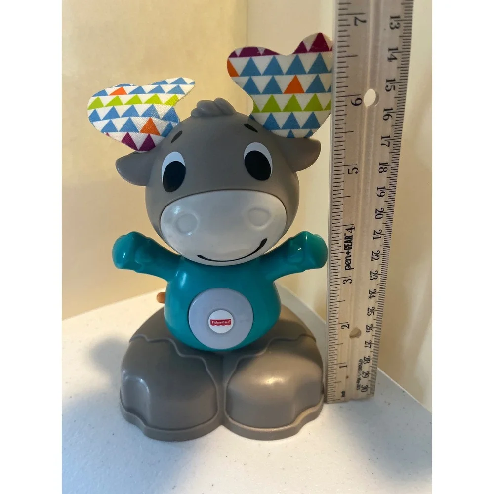 Fisher-Price Linkimals Musical Moose Interactive Toddler Toy GJB06 Grey Teal